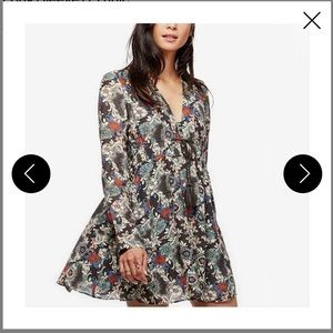 Free People Stealing Fire Mini Dress
